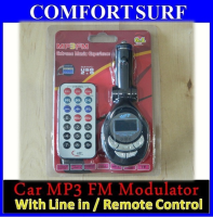 Car Mp3 / WMA Wireless FM Modulator With Line In / Remote control